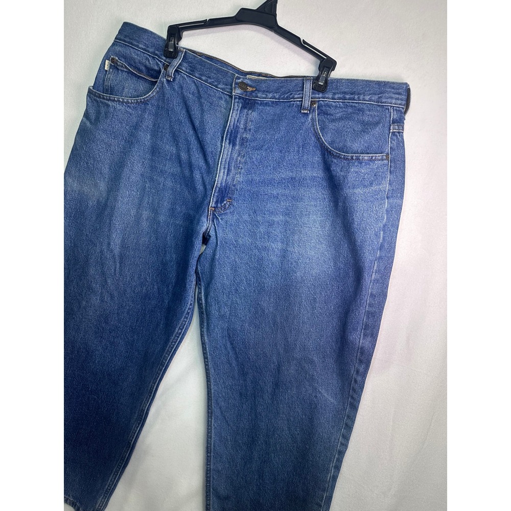 LL Bean Mens Relaxed Fit Jeans Blue Denim 42x28 Straight Leg Casual Jeans - Picture 3 of 12